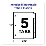 (6 Pack Value Bundle) AVE11122 WorkSaver Big Tab Dividers, Clear Tabs, 5-Tab, Letter, White
