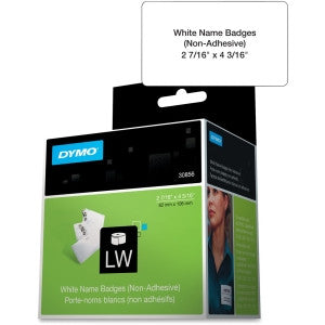 Dymo (30856) Non-Adhesive Name Badge Label - 2.44" Width x 4.19" Length