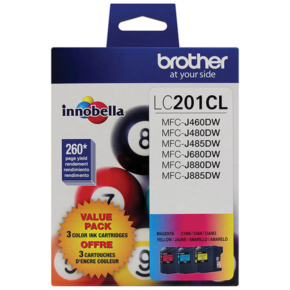 Brother LC2013PKS Cyan/ Magenta/ Yellow Ink Cartridge 3-Pack (3 x 260 Yield)