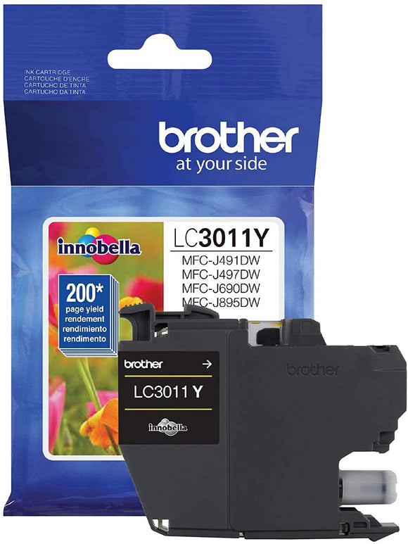 Brother LC3011Y Yellow Ink Cartridge (200 Yield)