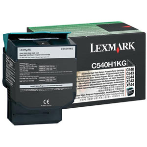 Lexmark C540H1KG High Yield Black Return Program Toner Cartridge