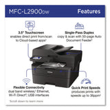 Brother MFC-L2900DW Wireless Compact Monochrome All-in-One Laser Printer with Duplex Copy & Scan, Fax, Black & White