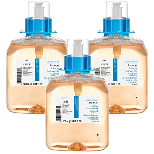 PROVON Foaming Antimicrobial Handwash with Moisturizers, Light Fruit Fragrance, 1250 mL Hand Soap Refill for PROVON FMX-12 Push-Style Dispenser (Pack of 3) - 5186-03