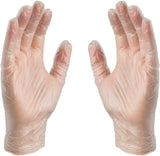X3 Clear Vinyl Disposable Industrial Gloves, 3 Mil, Latex & Powder-Free, Food-Safe, Non-Sterile, Smooth, Medium, Case of 1000