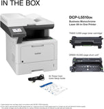 Brother DCP-L5510DN Business Monochrome Laser All-in-One Printer with Duplex Printing and Networking