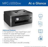 Brother MFC-J1010DW Wireless Color Inkjet All-in-One Printer with Mobile Device and Duplex Printing