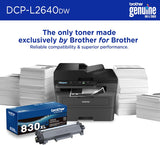 Brother DCP-L2640DW Wireless Compact Monochrome Multi-Function Laser Printer with Copy and Scan, Duplex, Mobile, Black & White