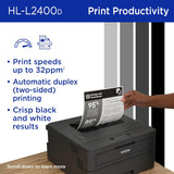 Brother HL-L2400D Compact Monochrome Laser Printer with Duplex Printing