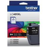 Brother Genuine LC401XLBK High Yield Black Ink Cartridge