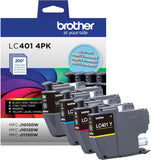 Brother Genuine LC4014PKS Standard Yield 4-Pack Ink Cartridges – Includes 1 Cartridge Each of Black, Cyan, Magenta and Yellow