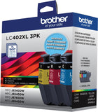 Brother Genuine LC402XL 3PK 3 Pack of High Yield Cyan, Magenta and Yellow Ink Cartridges