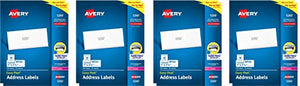 Avery (5260) Address Labels with Sure Feed for Laser Printers, 1" x 2-5/8", 3000 Labels (Pack of 4)