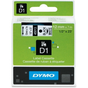 Dymo (45013) Black on White D1 Label Tape