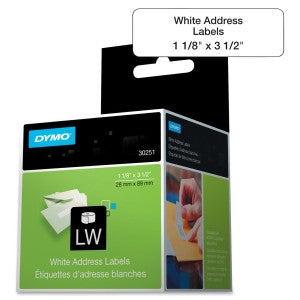 Dymo 30251 LabelWriter Address Label - 3.50" Width x 1.12" Length