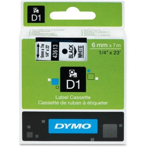 Dymo (43613) Black on White D1 Label Tape