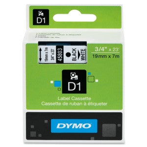 Dymo (45803) Black on White D1 Label Tape