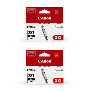 Canon CLI-281XXL Black Ink (2) Pack for TS9120,TR8520,TR7520,TS8120,TS6120