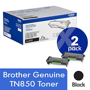 Brother TN850 High Yield Black Toner Cartridge 2-Pack