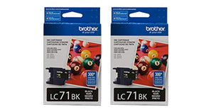Brother LC71BK Ink Cartridge (Black, 2-Pack)