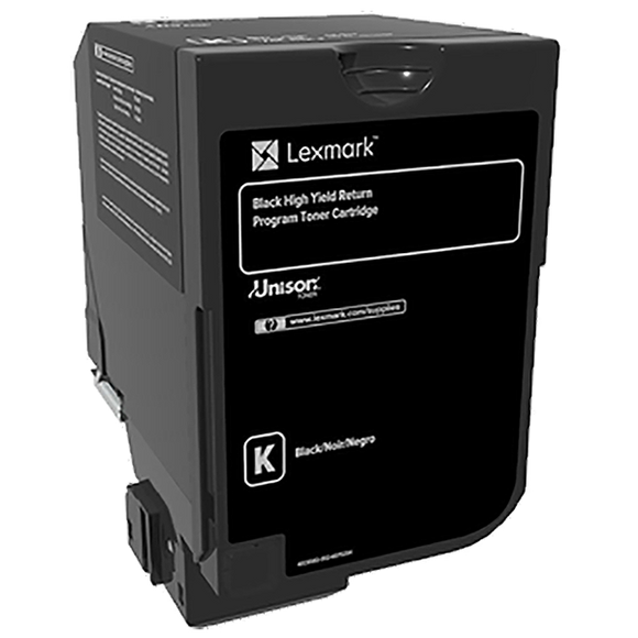 Lexmark 74C1HK0 High Yield Black Return Program Toner Cartridge (20,000 Yield)