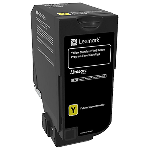 Lexmark 74C1SY0 Yellow Return Program Toner Cartridge (7,000 Yield)