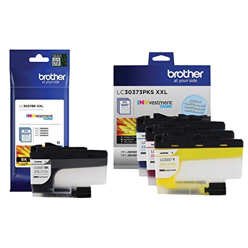 Brother LC3037 BK/C/M/Y Super High Yield Ink-4 Pack (Includes (1) LC3037BK, (1) LC3037C, (1) LC3037M, (1) LC3037Y)