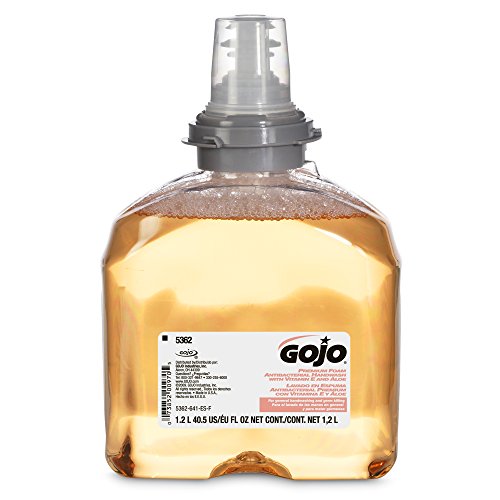 GOJO 5362-02 TFX Premium Foam Antibacterial Handwash, Fresh Fruit Scent, 1200 mL Foam Hand Soap Refills (Pack of 2)