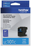 Brother LC101C Original Cyan Ink Cartridge 300 Yield