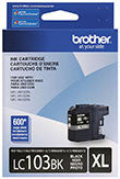 Brother LC103BK Original High Yield Black Ink Cartridge 600 Yield