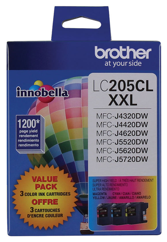 Brother LC2053PKS Super High Yield C/ M/ Y Ink Cartridge 3-Pack