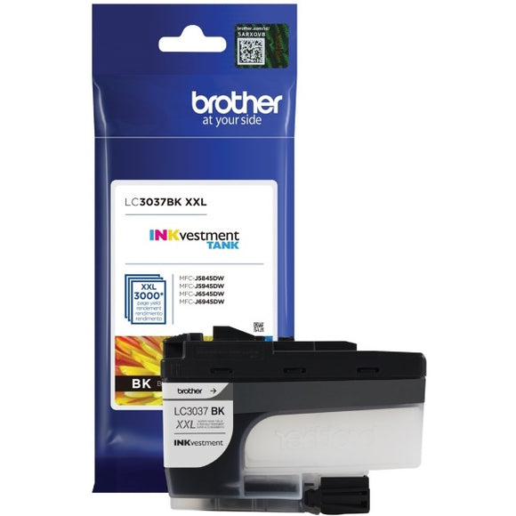 Brother LC3037BK Super High Yield Black Ink Cartridge (3,000 Yield)