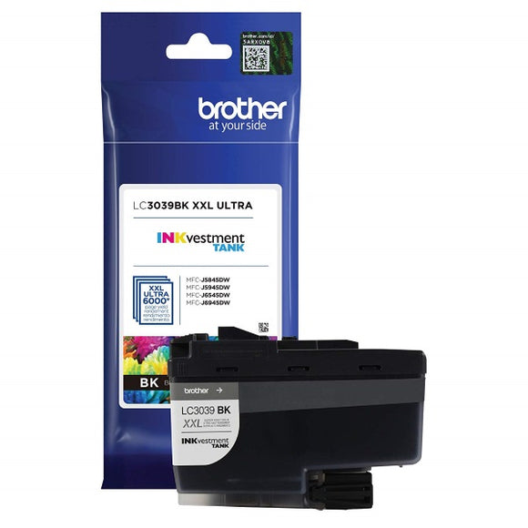 Brother LC3039BK Ultra High Yield Black Ink Cartridge (6,000 Yield)