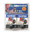Brother LC41BK2PKS Original Black Ink Twin Pack (2 x 500 Yield)