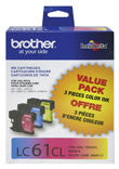 Brother LC613PKS Original C/M/Y Ink Combo Pack (3 x 325 Yield)