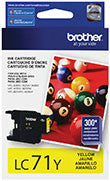Brother LC71Y Original Yellow Ink Cartridge 300 Yield