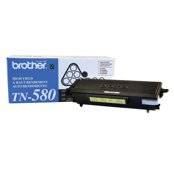 Brother TN580 Original Black High Yield Toner Cartridge (7,000 Yield)
