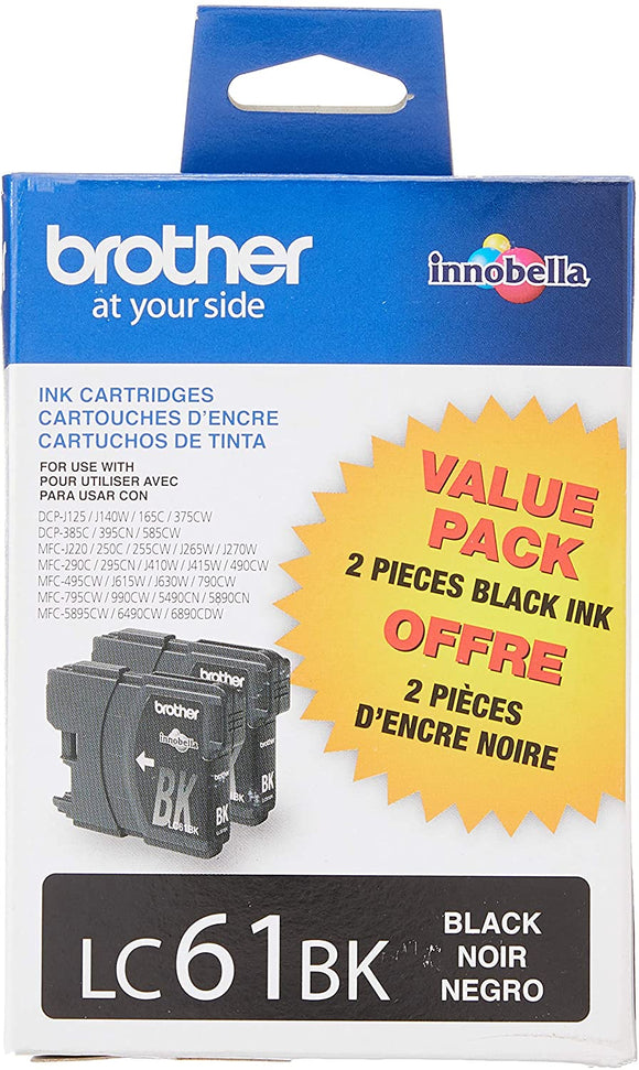 Brother LC612PKS Original Black Ink Cartridge Twin Pack (2 x 450 Yield)