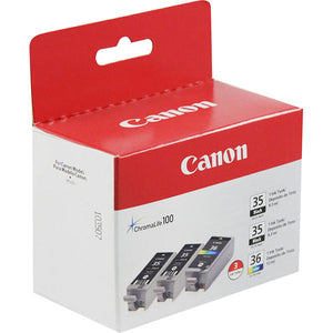 Canon 1509B007 PGI-35/CLI-36 Original Black/Color Ink Combo Pack