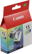 Canon 8191A003 BCI-15CLR Original Color Ink Tank Twin Pack