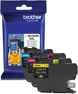 Brother LC30193PK Super High Yield C/ M/ Y Ink Cartridge Combo Pack (3 x 1,500 Yield)
