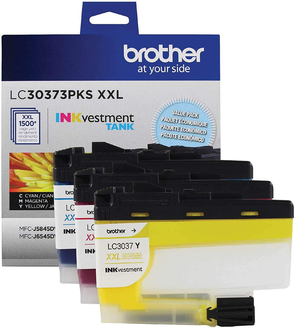 Brother LC30373PKS Super High Yield Ink Cartridge 3 Pack (1 ea. Cyan, Magenta, Yellow)