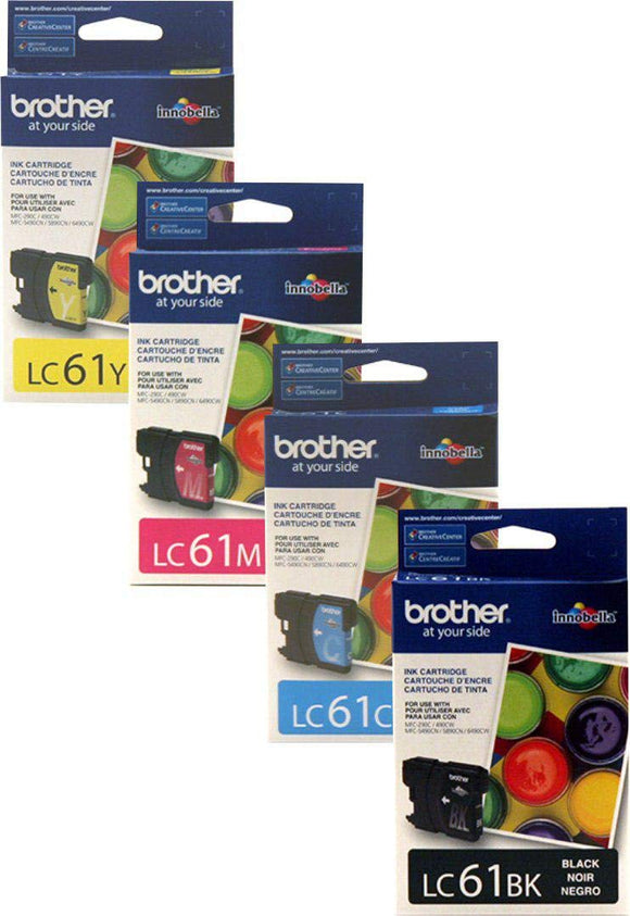 Brother LC61 Original BK,C,M,Y combo 4 pack